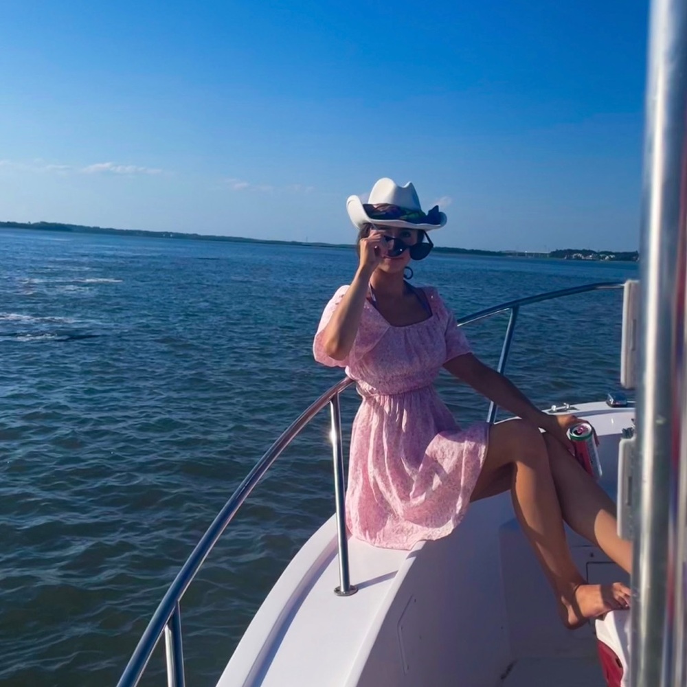 Floral pink puff sleeve square neck mini dress